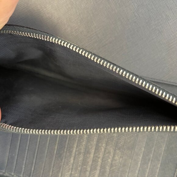 Prada 2ML220 Navy Saffiano Leather Long Wallet w/ Pockets Galore! - Preowned - Picture 12 of 15